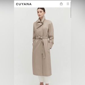 NWT Cuyana Relaxed Trench, Dune, Small.